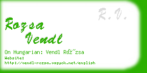 rozsa vendl business card